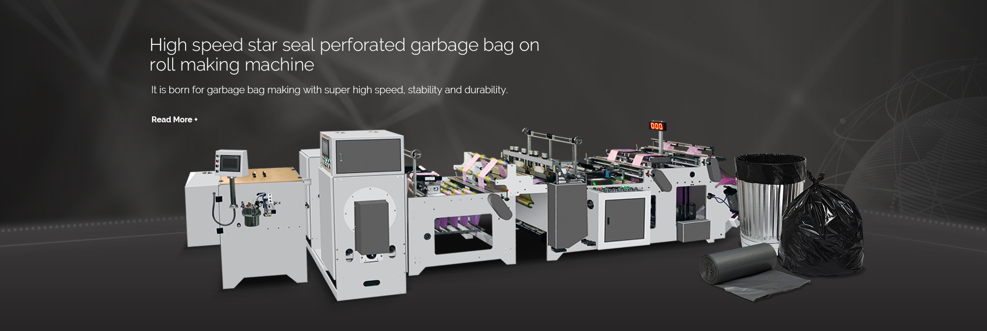 High speed star seal perforated garbage bag on roll making machine